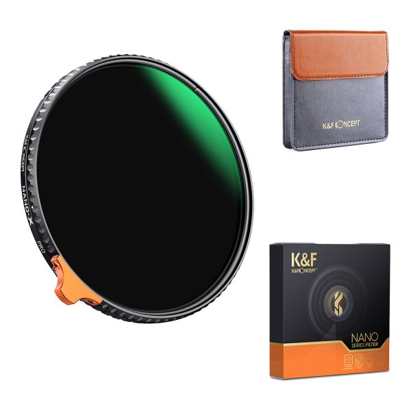 K&F Variable ND Filter (VND) ND2-ND400 Nano-X Series Image of What's in the Box | Generic