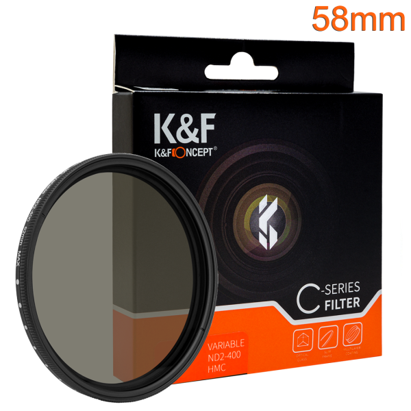 KandF 58mm Variable ND Filter ND2-400 Product Image | KF01.1401