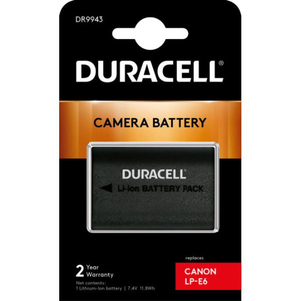 Canon LP-E6N Camera Battery by Duracell in Packaging | DRCLPE6N