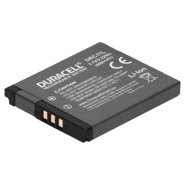 Canon NB-11L Camera Battery by Duracell Back View | DRC11L