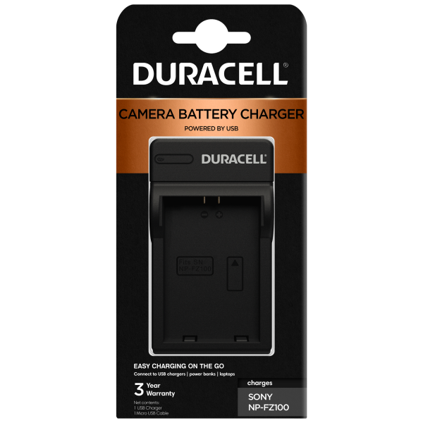 Charger for Sony NP-FZ100 Battery by Duracell in Packaging | DRS5961
