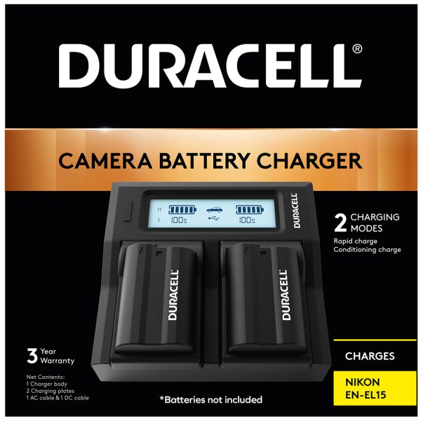 Dual Charger for Canon Lp-E15 Battery by Duracell box | DRN6113-EU