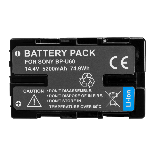 Sony BP-U60 Battery by 2-Power Face View | VBI9932A