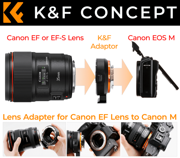 KandF Canon EF to M Lens Adaptor Assembly Image | KF06.464