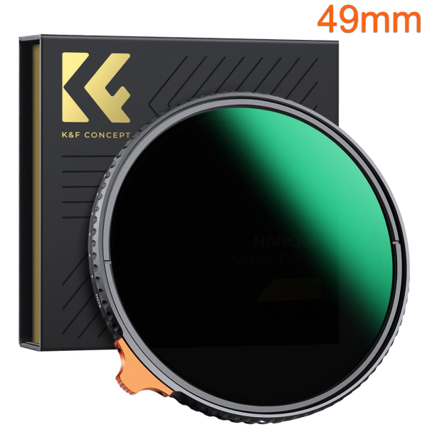 K&F 49mm Variable ND Filter (VND) ND2-ND400 Nano-X Series Product Image | KF01.1458