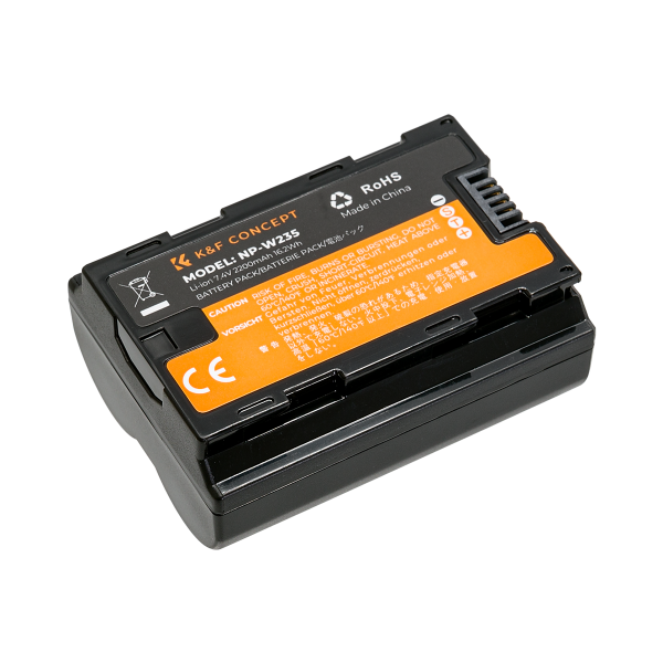 K&F NP-W235 Camera Battery for Fuji Cameras Terminals and Label View | KF28.0018V3