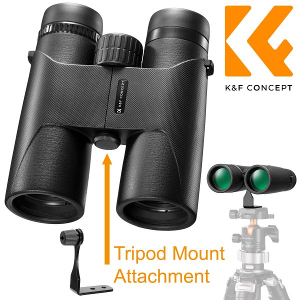 K&F Trail Binoculars 10x42 with tripod attatchment Image of Parts Labelled | KF33.081