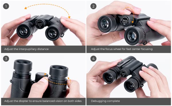 KandF Super Compact 10x25 Binoculars Features Image | KF33.070