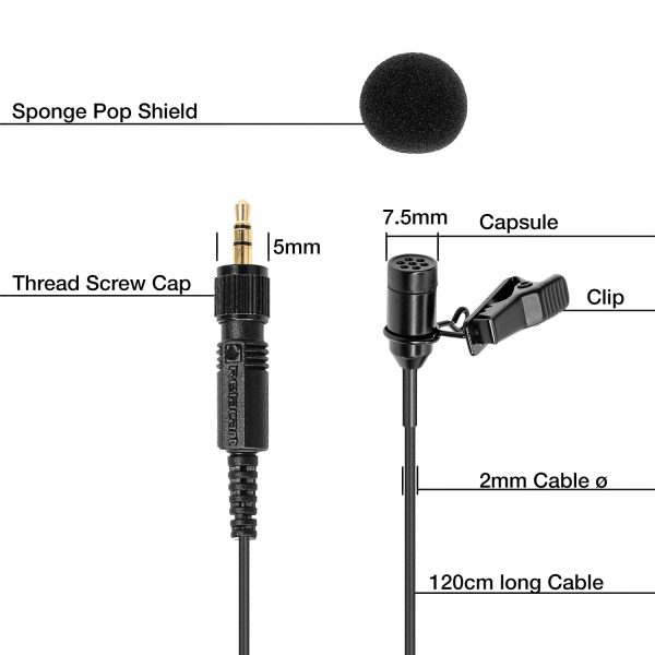 Relacart Lavalier Microphone Capsule Specifications image LM-P01