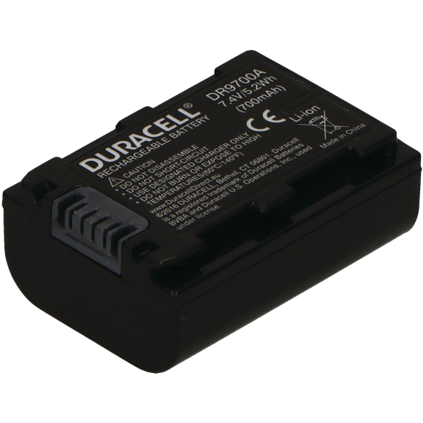Sony NP-FH30, NP-FH40, NP-FH5 Camera Battery by Duracell Back View | DRSF970