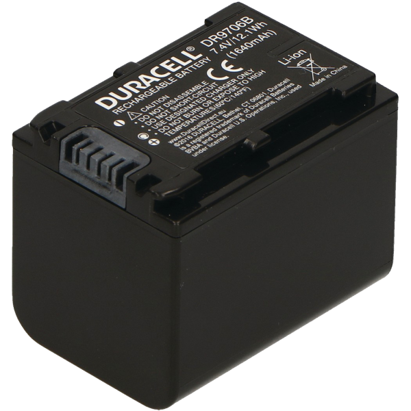 Sony NP-FV70 Camera Battery by Duracell Back View | DR9706B
