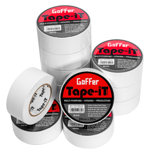 12 Pack of White Gaffer Tape by Tape-iT, 2inch/48mm wide and 25m Long Product Image | Ti4825WG12